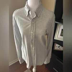 Ralph Lauren Men's Light Gray Button Down Shirt Med 100% cotton